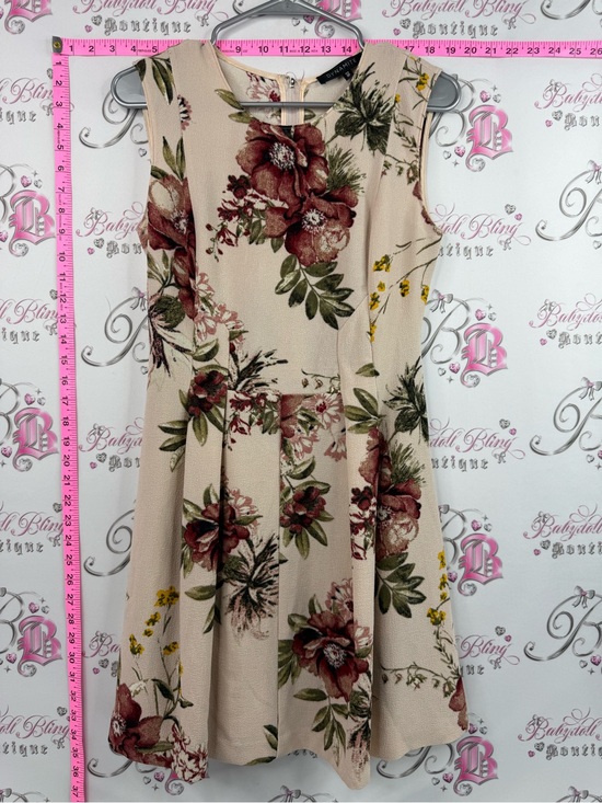Dynamite Dresses & Skirts - Dynamite dress flowers Cream Mini Dress with Burgundy & Green Floral Print